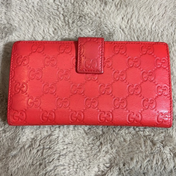 Gucci monogram wallet vintage 100% authentic serial # in pics Red Price Is Firm - Picture 4 of 15